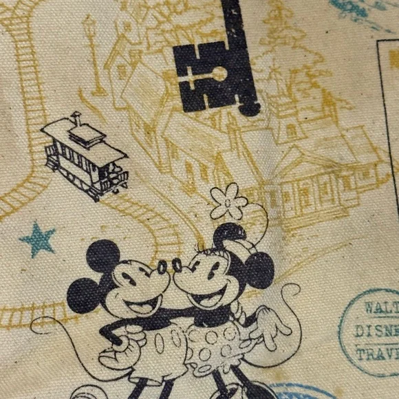 Disney Cream and Brown Mickey Print Crossbody Bag - Picture 12 of 16